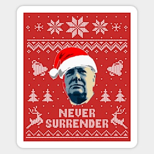 Winston Churchill Never Surrender Christmas Shirt Sticker